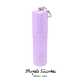 Chapie Plus | Vacuum Insulated Lip Balm & Lipstick Keychain Holder, Prevents Melting & Messes (Singles, Purple Sunrise)