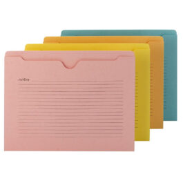 Smead Notes File Jacket, Letter Size, Straight-Cut Tab, Flat-No Expansion, Assorted Colors, 12 per Pack (75616)
