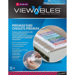 Smead, 64905, Viewables Color Labeling System, 1 1/4″ Width x 3 1/2″ Length, Assorted Colors, 25 Tabs/Pack, Sold As 1 Pack
