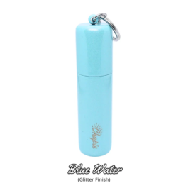 Chapie Plus | Vacuum Insulated Lip Balm & Lipstick Keychain Holder, Prevents Melting & Messes (Singles, Blue Water)