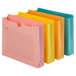 SMEAD NOTES FILE JACKETS, LETTER SIZE, 2 EXPANSION, ASSORTED COLORS, 12/PACK